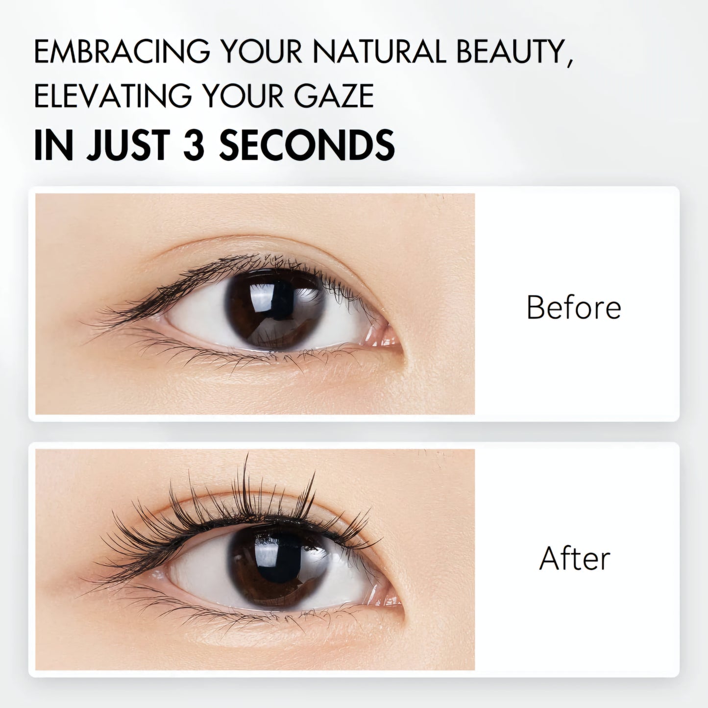 WOSADO® NO.9 Feather Black Soft Magnetic Eyelashes – Upgraded All-in-One Box