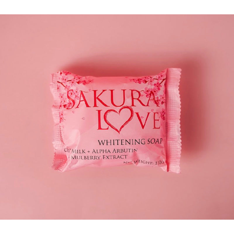 Sakura Love Whitening Soap 110g Alpha Arbutin + Goats Milk サクララブソープ