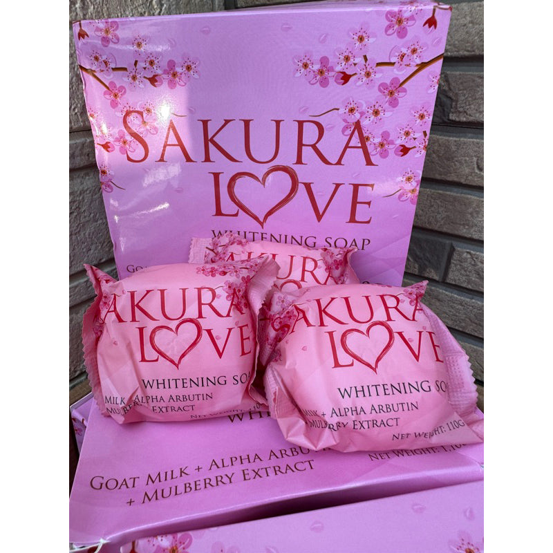 Sakura Love Whitening Soap 110g Alpha Arbutin + Goats Milk サクララブソープ