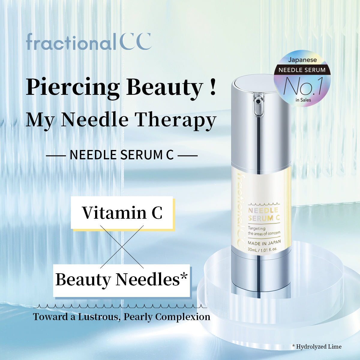 Fractional CC 150,000 Needle Serum C | Vitamin C | Glutathione | Licorice Extract 30ml