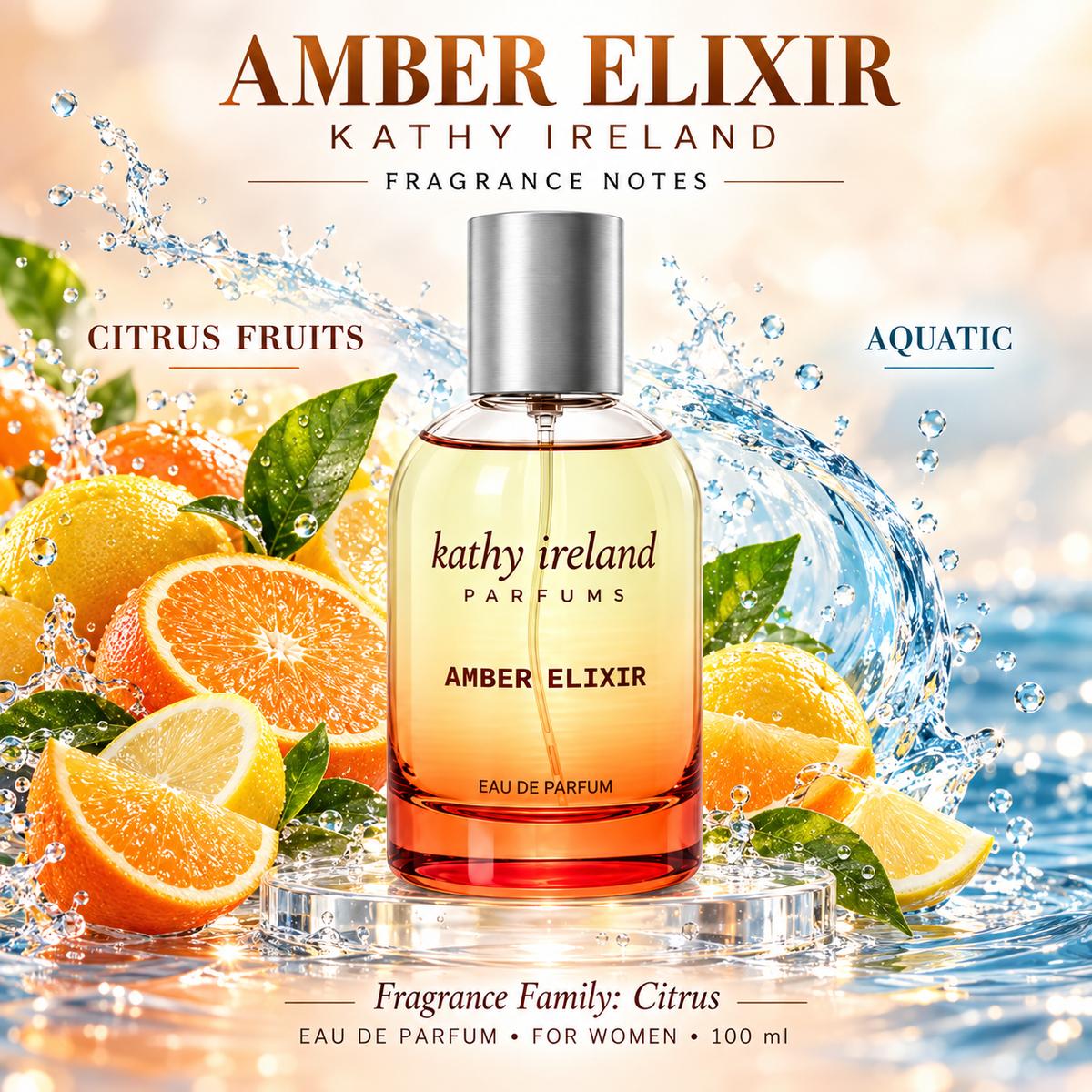 Kathy Ireland | Amber Elixir Eau de Parfum 100ml