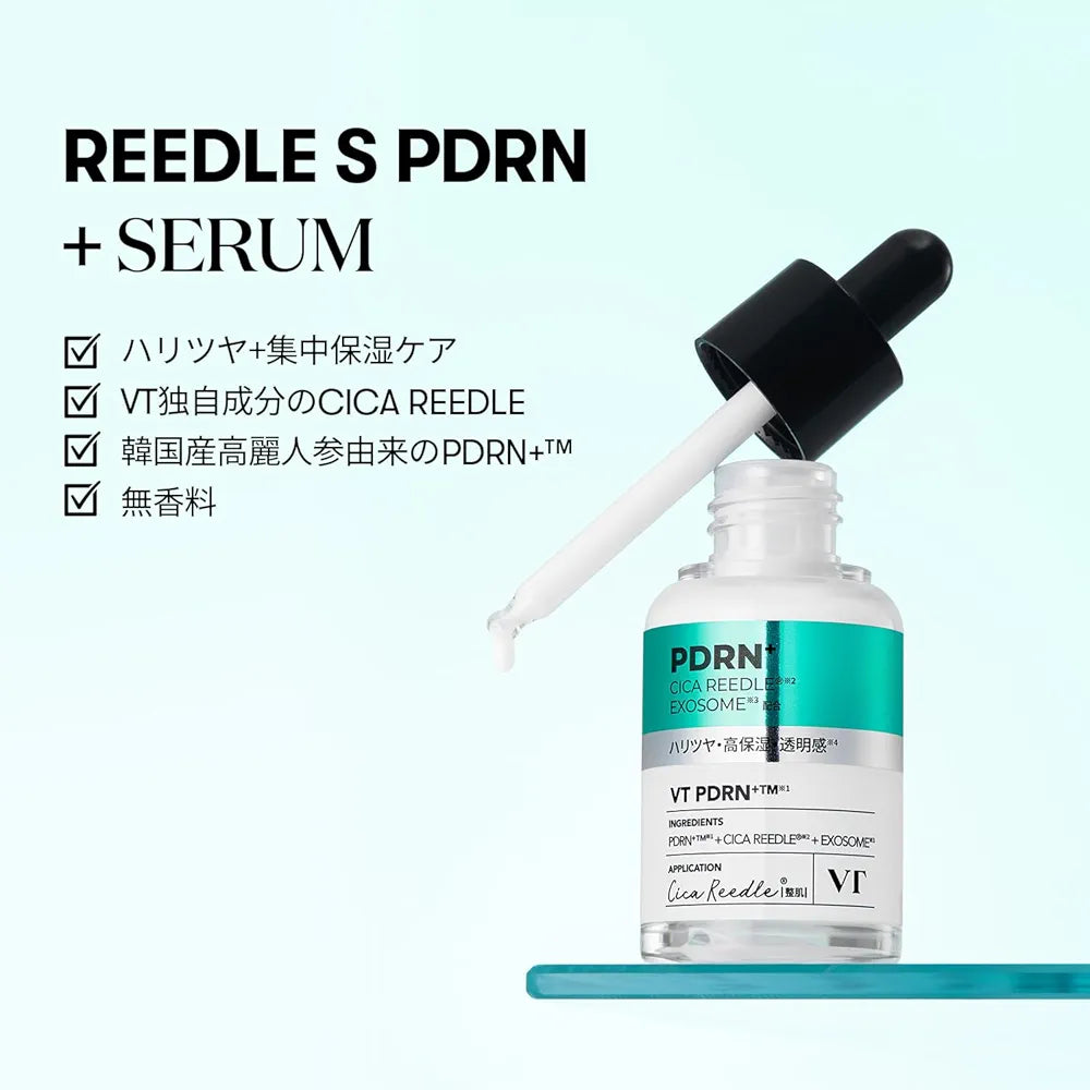 VT Reedle S PDRN+ Serum | Cica Reedle | Exosomes | Niacinaide | 30ml
