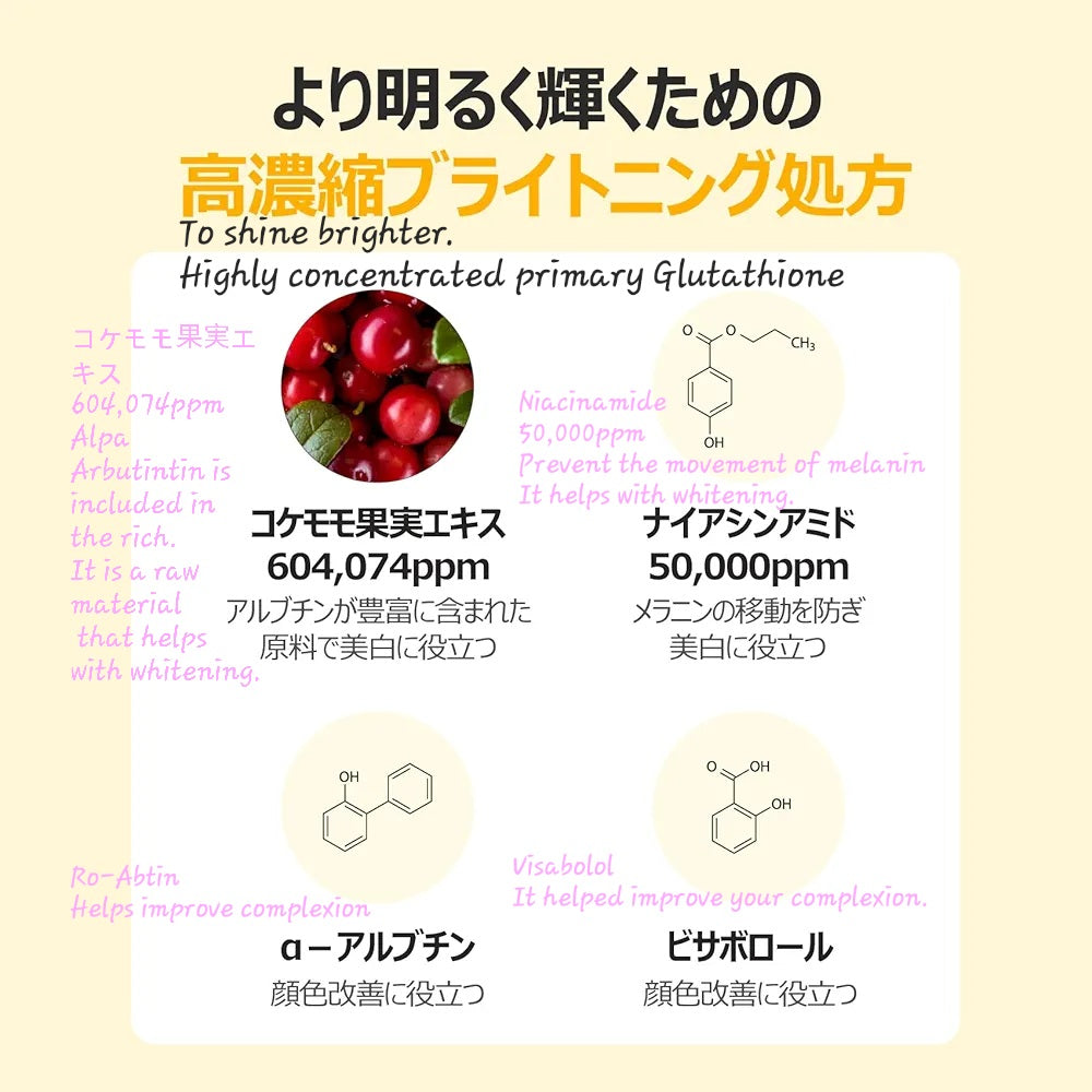 Shiratama #5 Glutathione | Vitamin C | Niacinamide | Pigmentation & Dull Skin Care Serum | 30ml