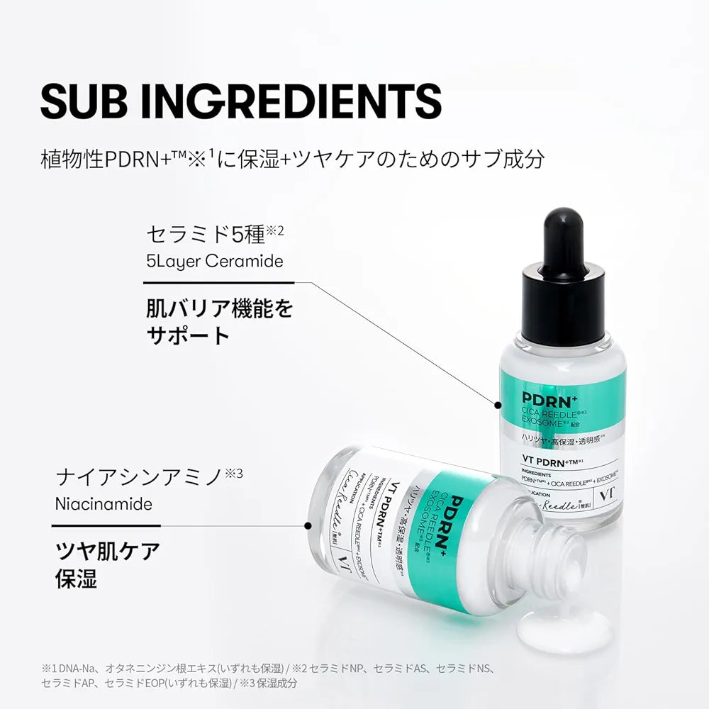 VT Reedle S PDRN+ Serum | Cica Reedle | Exosomes | Niacinaide | 30ml