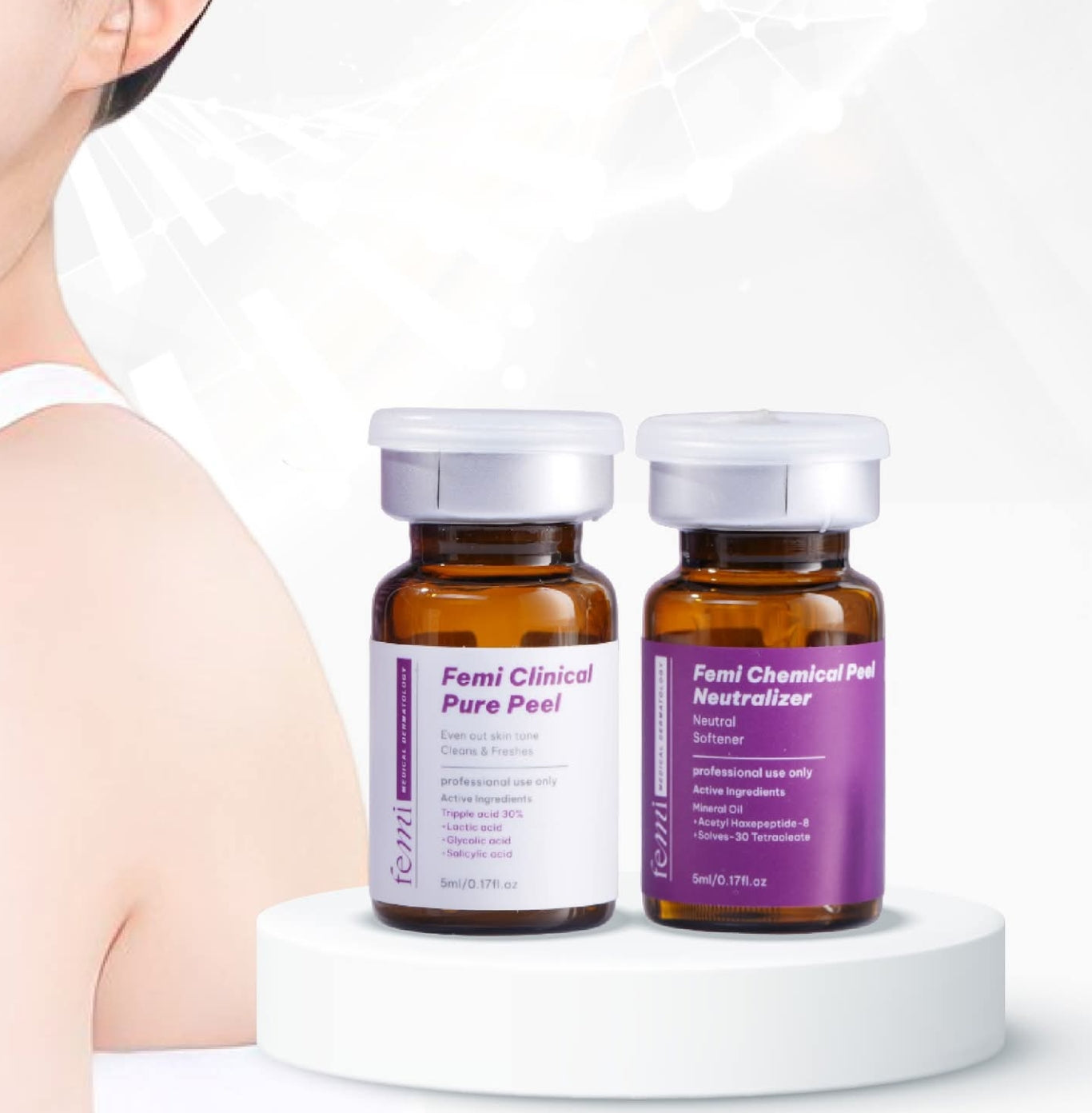 Femi Pure Peel with Neutralizer Oil | 50ml x 2
