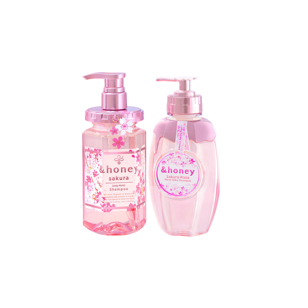 &Honey Sakura Deep Moist | Limited Edition | Shampoo & Treatment | 440ml