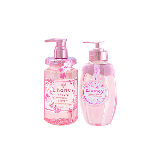 &Honey Sakura Deep Moist  | Limited Edition | Shampoo & Treatment | 440ml