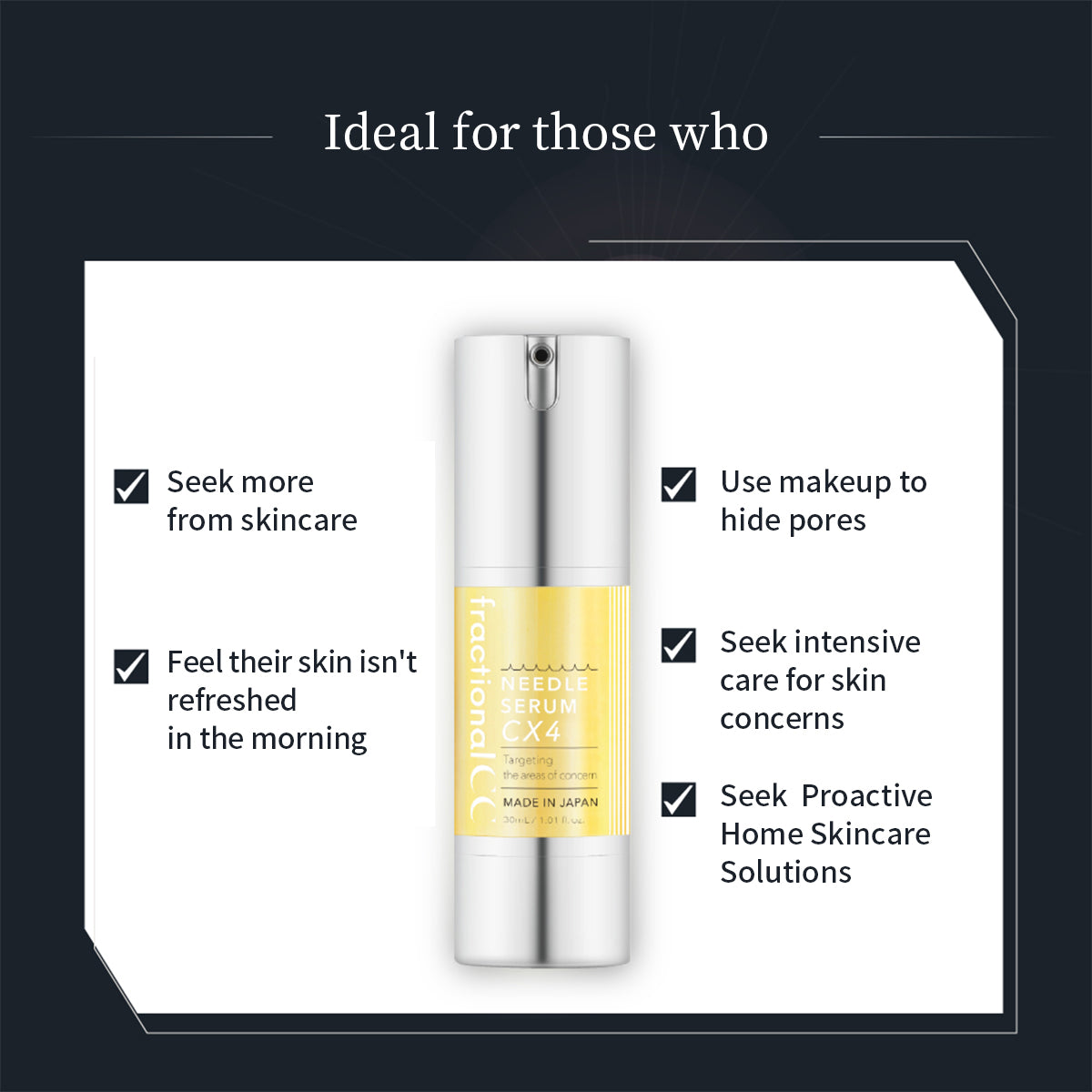 Fractional CC 600,000 Needle Serum CX4 Quad Power | Glutathione | Vitamin C | Licorice Extract 30ml
