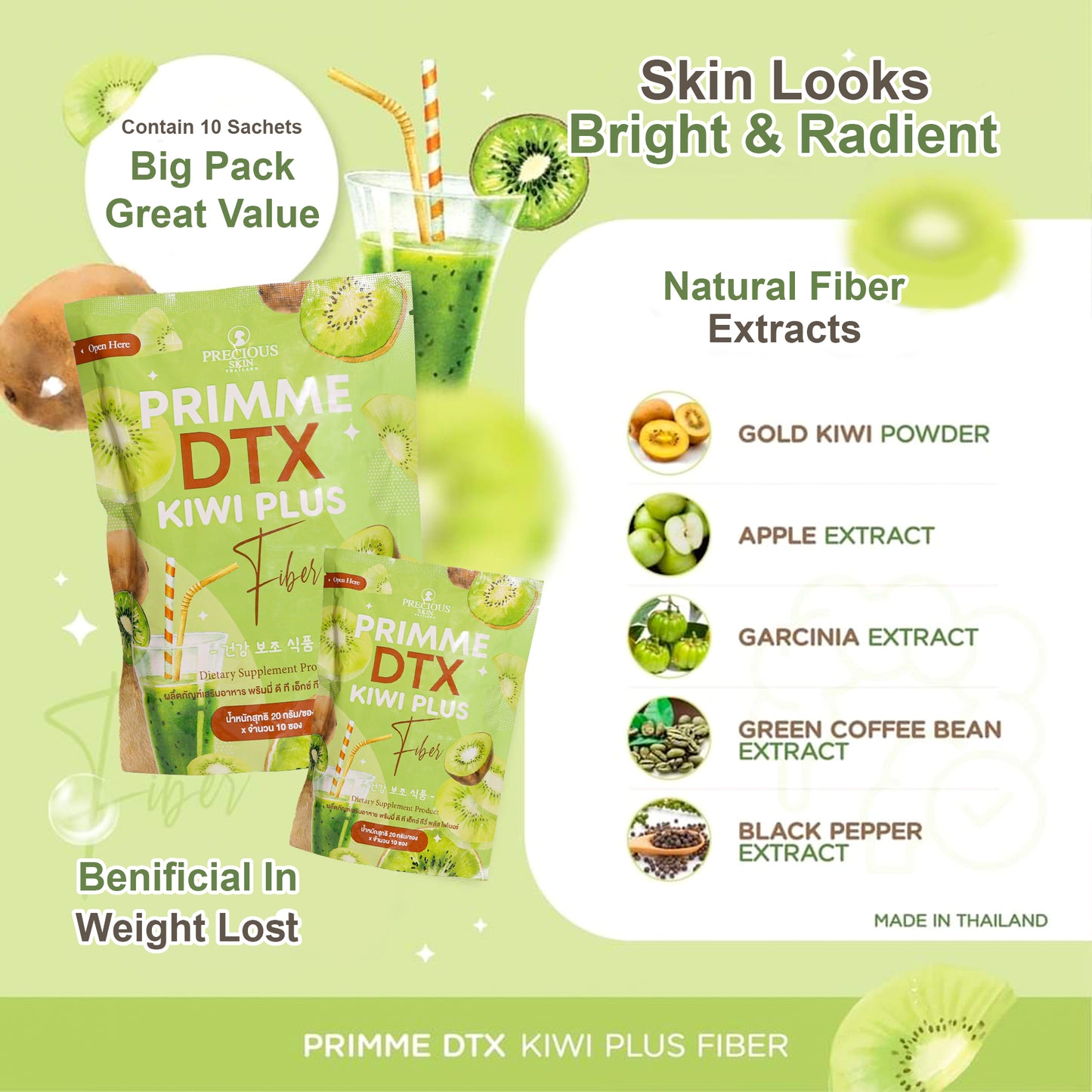 Prime Detox Kiwi Plus Fiber