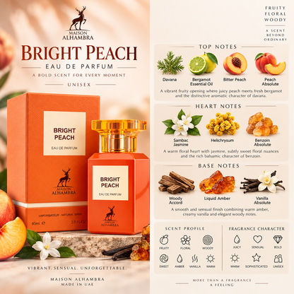 Maison Alhambra Bright Peach Eau de Parfum 80ml – Unisex