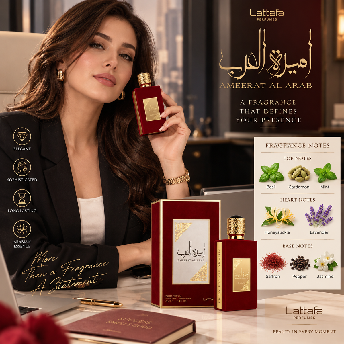 Lattafa Ameerat Al Arab Eau de Parfum 100ml Authentic