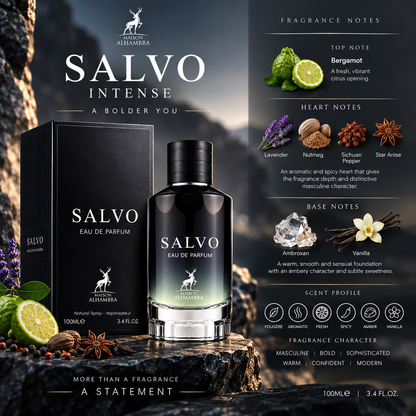 Maison Alhambra Salvo Intense Eau de Parfum 100ml – For Men