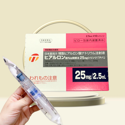 TEVA Japan Skin Rejuvenating Super Moisturizing Hyaluronic Acid Serum for Joints & Facial ヒアルロン酸Na関節注25mg「日新」