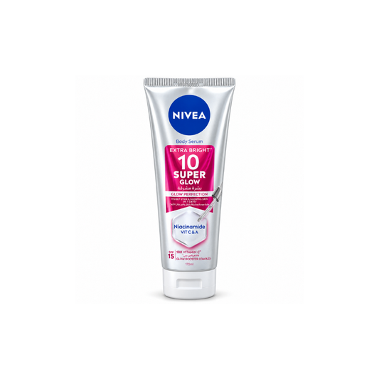 NIVEA Extra Bright 10 Super Glow Body Serum with Niacinamide & Vitamins C + A, SPF 15 – 170ml
