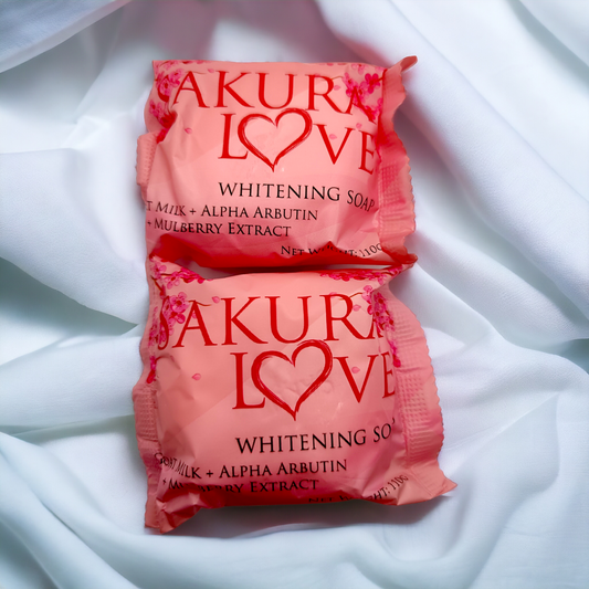 Sakura Love Whitening Soap 110g Alpha Arbutin + Goats Milk サクララブソープ