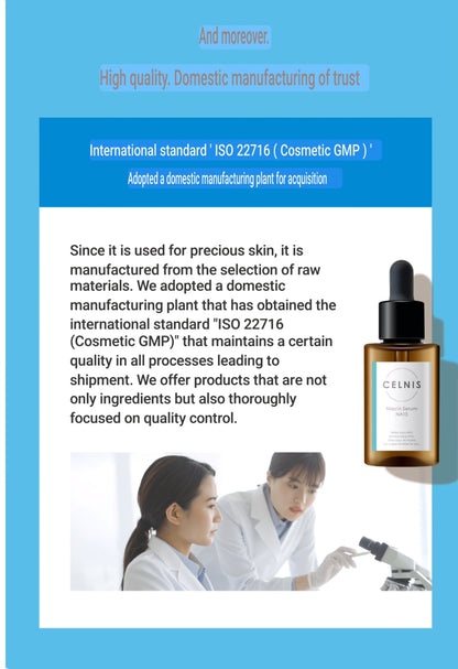 Celnis Serum Niacinamide Solution 15%  High Concentration 30ml PCA Zinc             Deer Human Type Ceramide Additive-Free