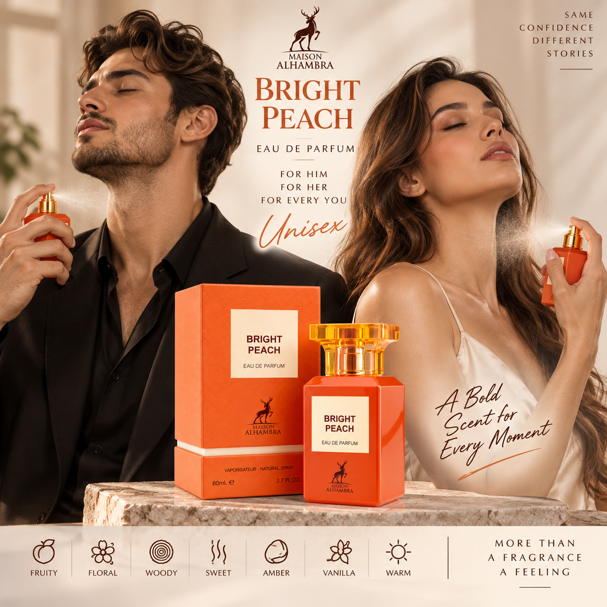 Maison Alhambra Bright Peach Eau de Parfum 80ml – Unisex