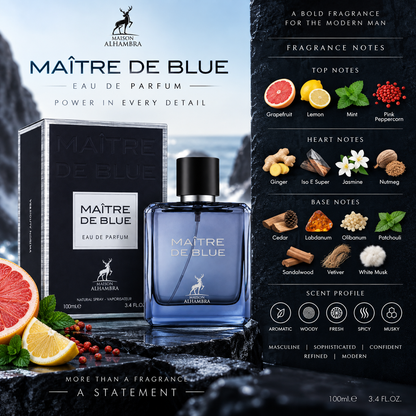 Maison Alhambra Maître de Blue Eau de Parfum 100ml – For Men