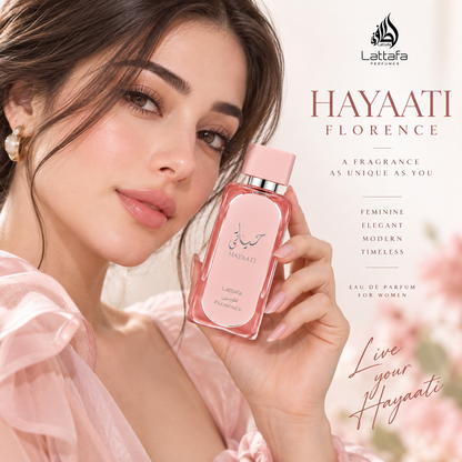 Lattafa Hayaati Florence Eau de Parfum 100ml – For Women Authentic