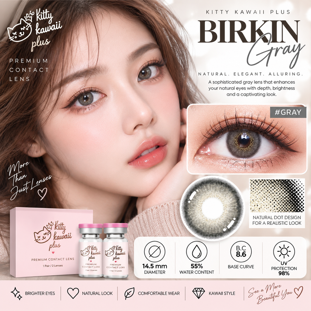 Kitty Kawai Plus BIRKIN Gray ( Korea)