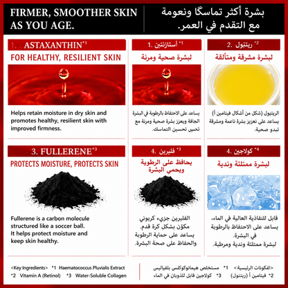 Re'senza Astaxanthin | Anti-Aging Care | Retinol | Fullerence | Collagen | Hyaluronic Acid | Glycyllithic Acid 60ml