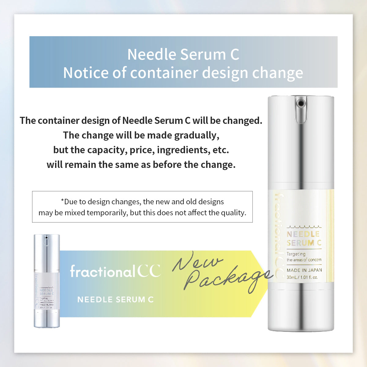 Fractional CC 150,000 Needle Serum C | Vitamin C | Glutathione | Licorice Extract 30ml
