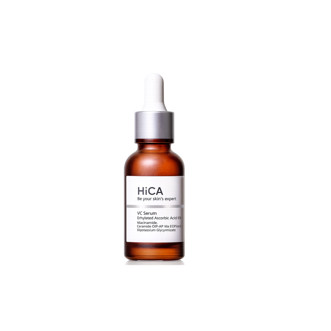 HiCA VC Serum 28ml Highly Cocentrated | Japanese 6% Vitamin C Derivative Brightening Serum for Sensitive Skin | Niacinamide, Ceramides, Dipotassium Glycyrrhizate | No Additives | Made in Japan