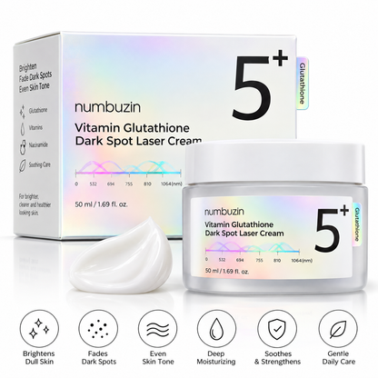 numbuzin No.5+ Vitamin Glutathione Dark Spot Laser Cream 50ml | Korean Skincare