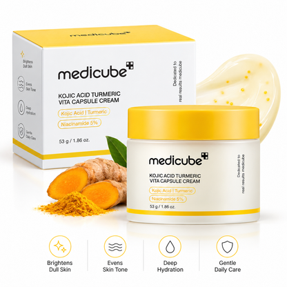 Medicube Kojic Acid Turmeric Vita Capsule Cream 53g | Niacinamide 5% Brightening Cream