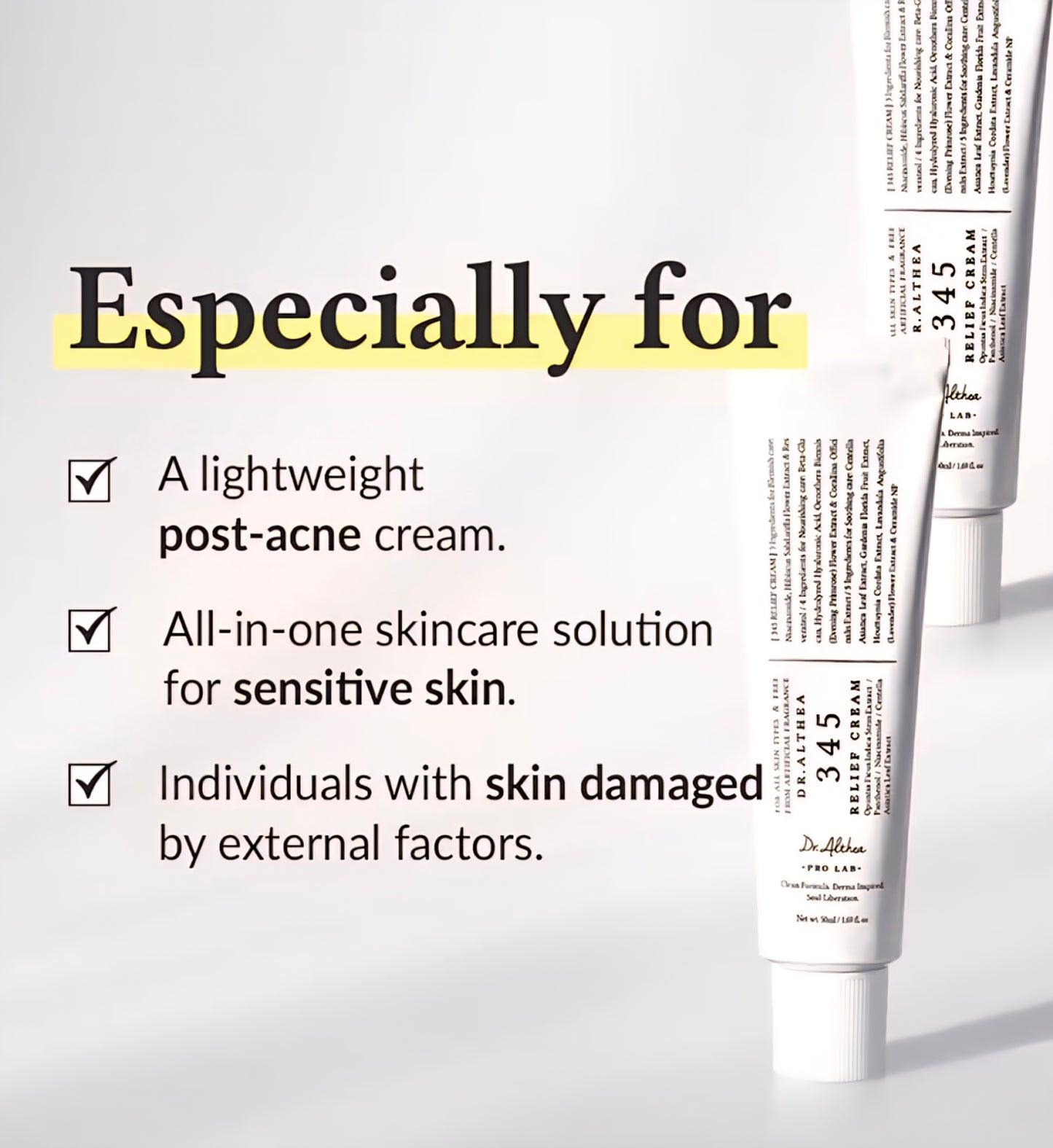 Dr. Althea 345 Cream | For Sensitive Skin | Niacinamide | Ceramide | Panthenol |
