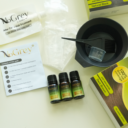 NoGrey HAIR COLOR Gel Powder Twin Pack - Peroxide Free, Ammonia Free
Color