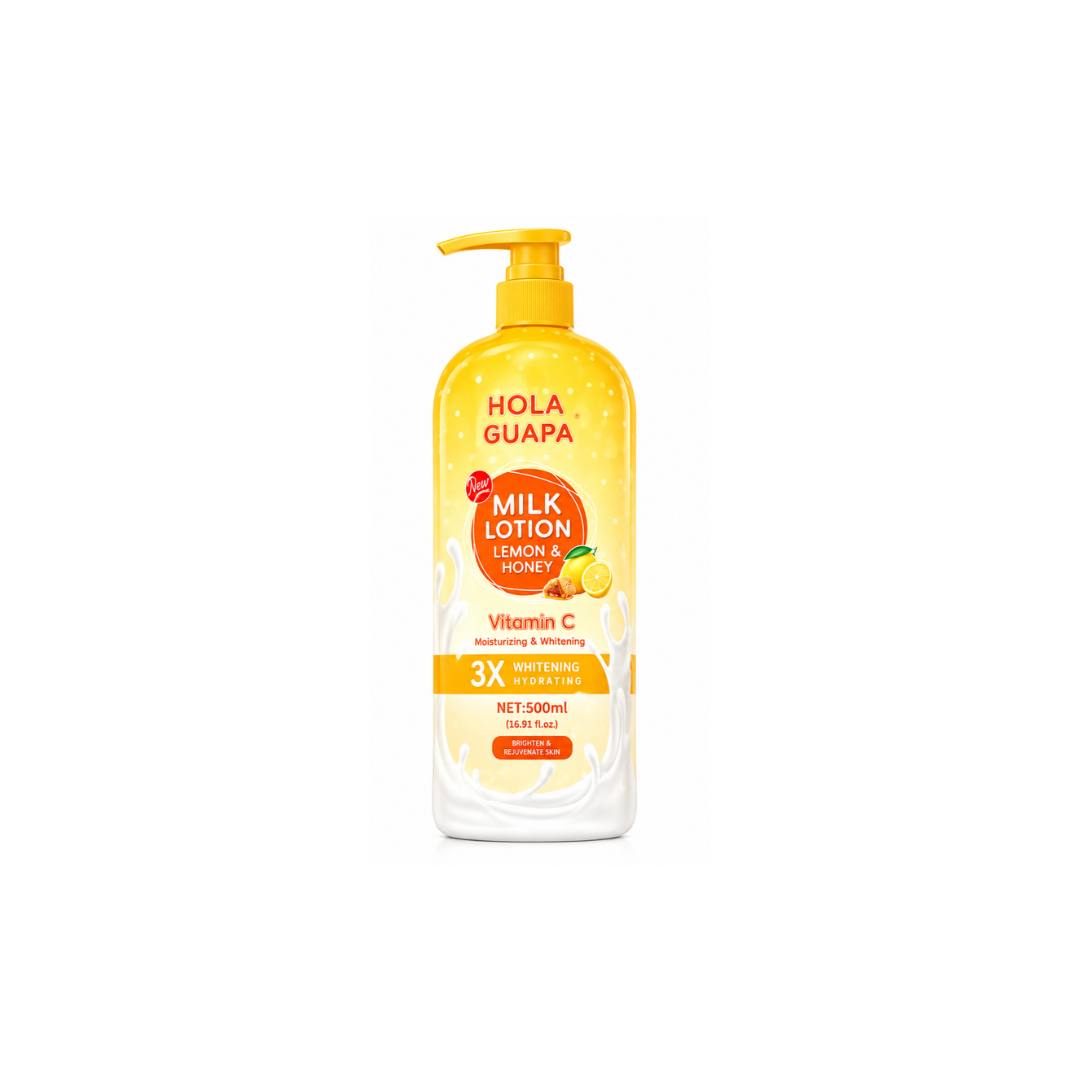 Hola Guapa | Milk Lotion | Lemon & Honey | Vitamin C | 3x Whitening | 500ml