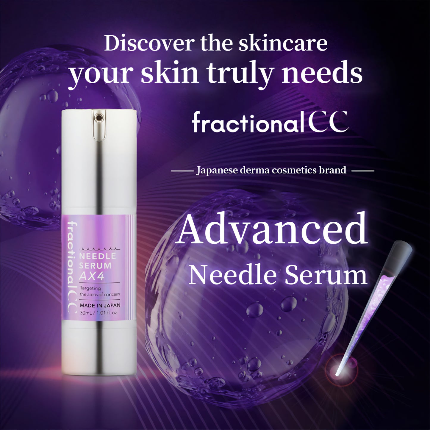 Fractional CC 600,000 Needle Serum AX4 | Retinol | Exosomes | PDRN 30ml