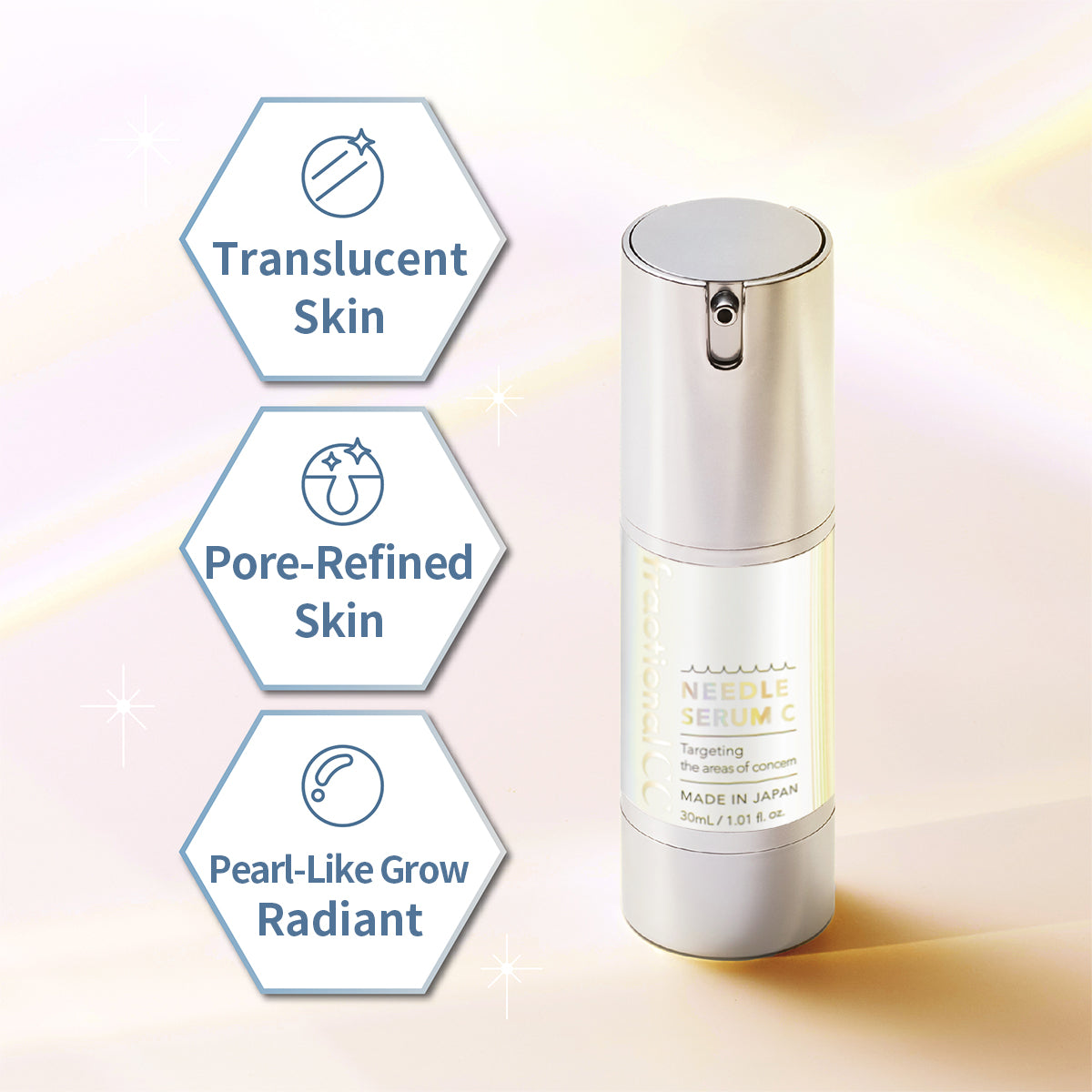 Fractional CC 150,000 Needle Serum C | Vitamin C | Glutathione | Licorice Extract 30ml